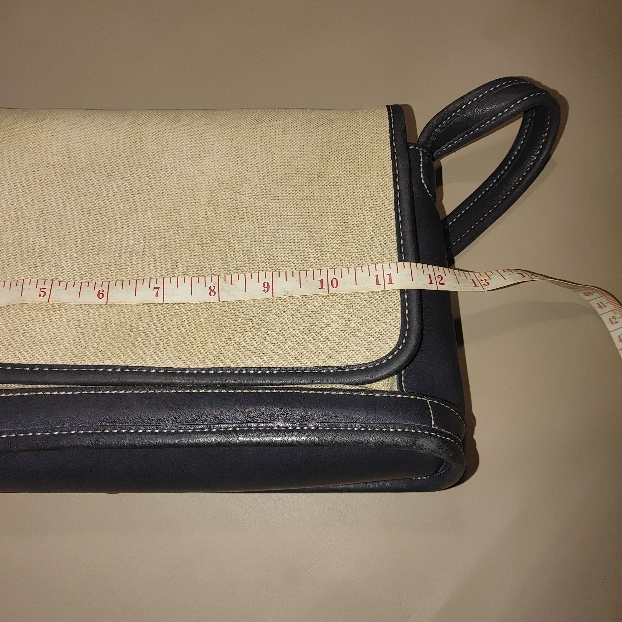Coach Coach Bleeker Flap Purse Handbag 90s Navy Blue Black Canvas Size ONE SIZE - 5 Thumbnail