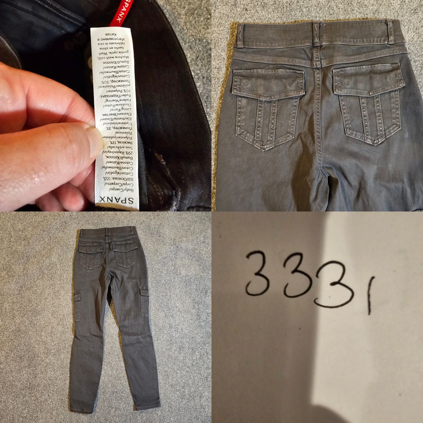 Spanx Spanx Pants Womens Medium Black Stretch Twill Ankle Cargo Pull On Classic Casual Mens? Size 28" / US 6 / IT 42 - 8 Thumbnail