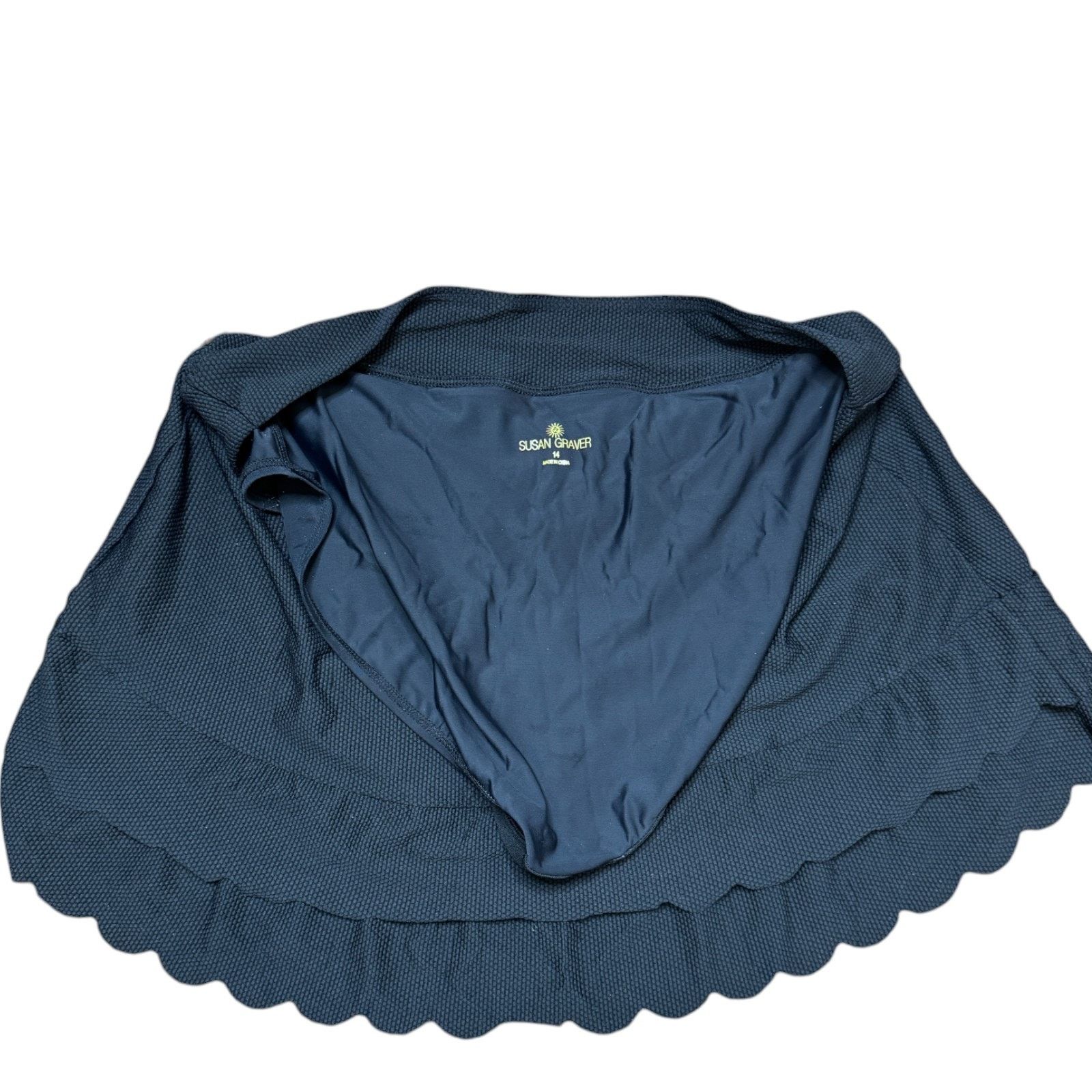 Other Susan Graver Soleil Ruffle Hem Tankini with Skirt Black 14 Size XL / US 12-14 / IT 48-50 - 15 Thumbnail