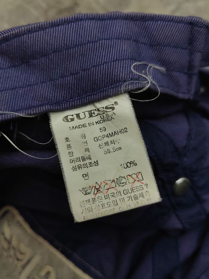 Guess Vintage Guess Distressed Style Cap Hat Size ONE SIZE - 5 Thumbnail