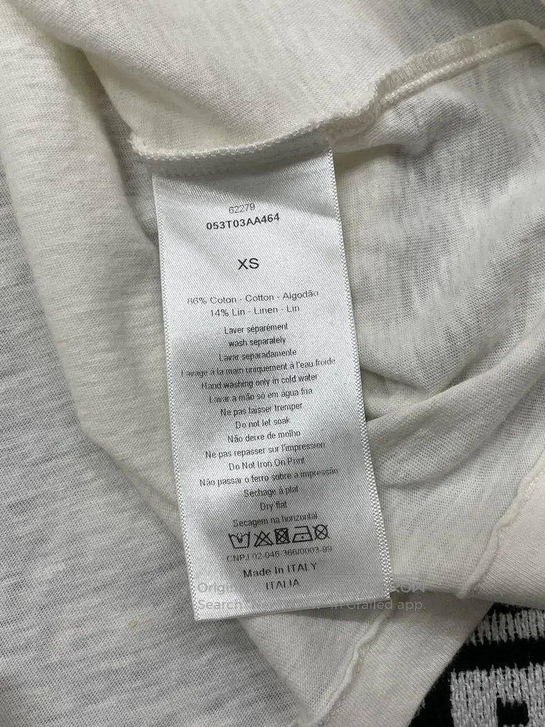 Dior Dior White personalised label letter short sleeve Size XS / US 0-2 / IT 36-38 - 5 Thumbnail