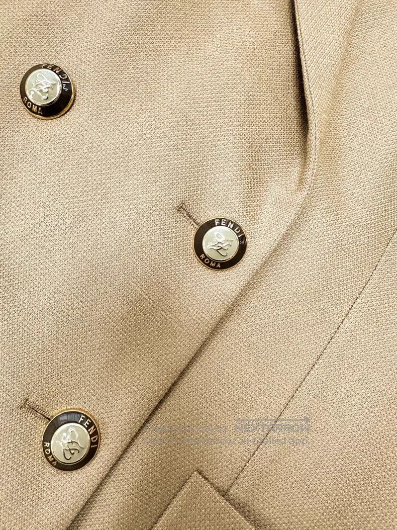 Fendi Fendi Camel long-sleeve double-breasted blazer Size XS / US 0-2 / IT 36-38 - 9 Thumbnail