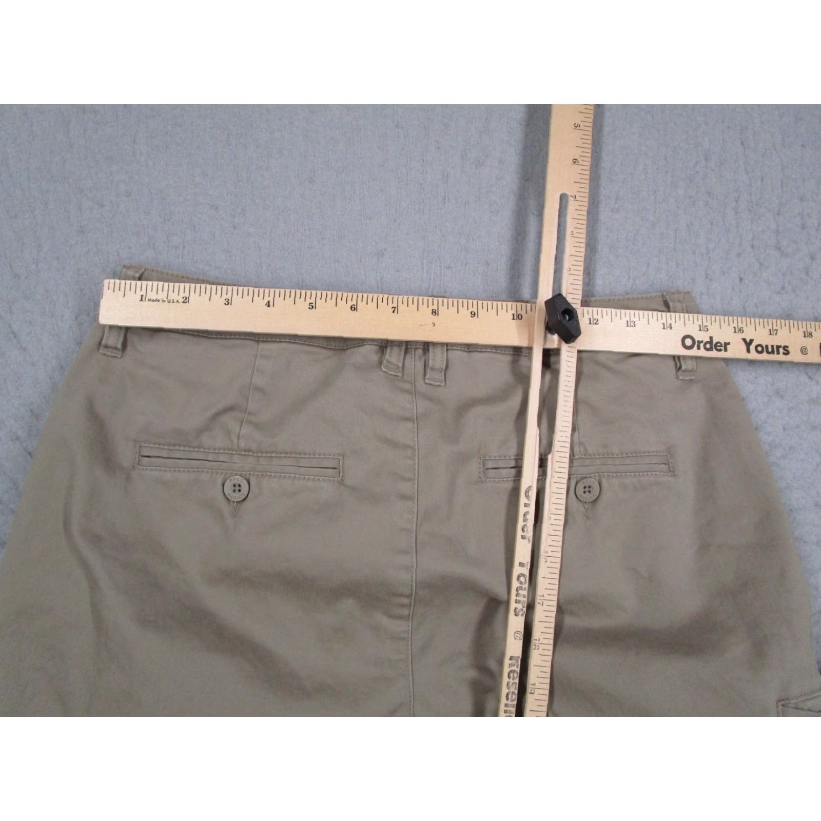 Vintage BYLT Chino Pants Mens 31 Khaki Slim Taper Casual Stretch Fawn Taupe Size US 31 - 6 Thumbnail