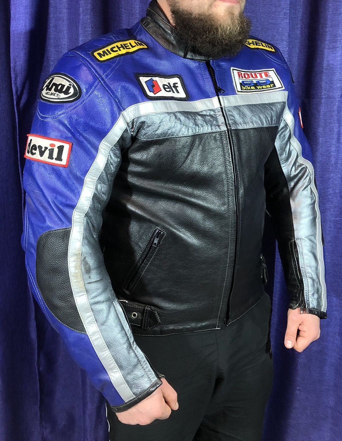 Dainese × Ferrari × Yamaha Route 69 Motorcycle Leather Jacket Racing Size US L / EU 52-54 / 3 - 1 Thumbnail