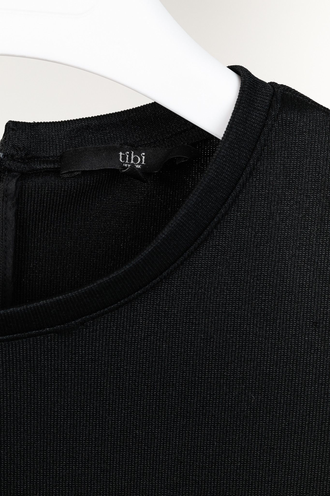 Tibi Tibi Black Stretch Short-Sleeve Mini Dress Size M / US 6-8 / IT 42-44 - 4 Thumbnail