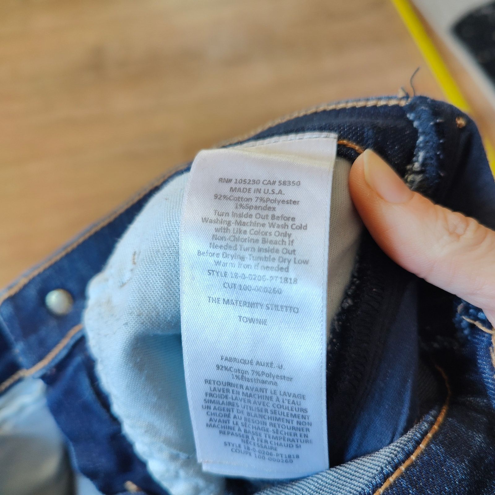 Other Hatch x Current Elliott Maternity Stiletto Jeans Womens 25 Size 25" / US 0 / IT 36 - 8 Thumbnail