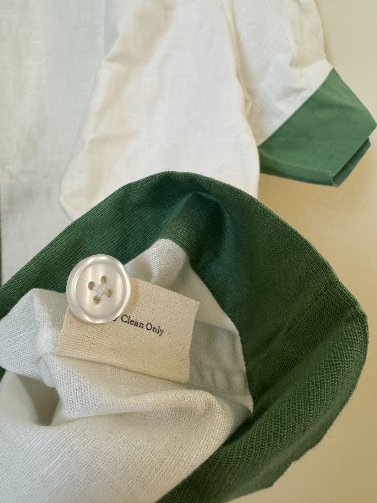 Bode Bode Sailboat Button Up Shirt White Green Linen Medium Large Size US M / EU 48-50 / 2 - 9 Thumbnail