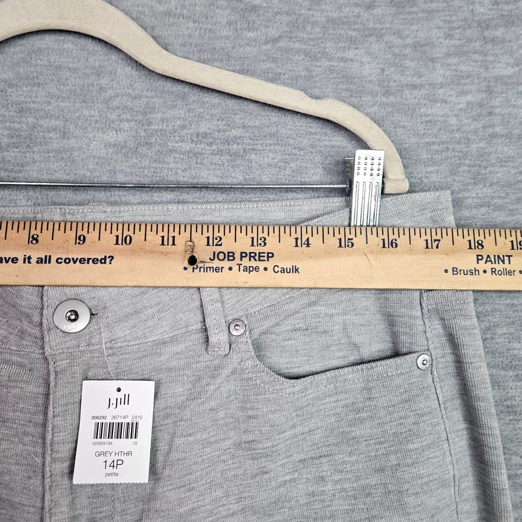 J. Jill J.JILL Corduroy Pants Women 14P Mid Rise Gray Solid Casual Outdoor Preppy Men/Womens? Size 36" / US 14 / IT 50 - 5 Thumbnail