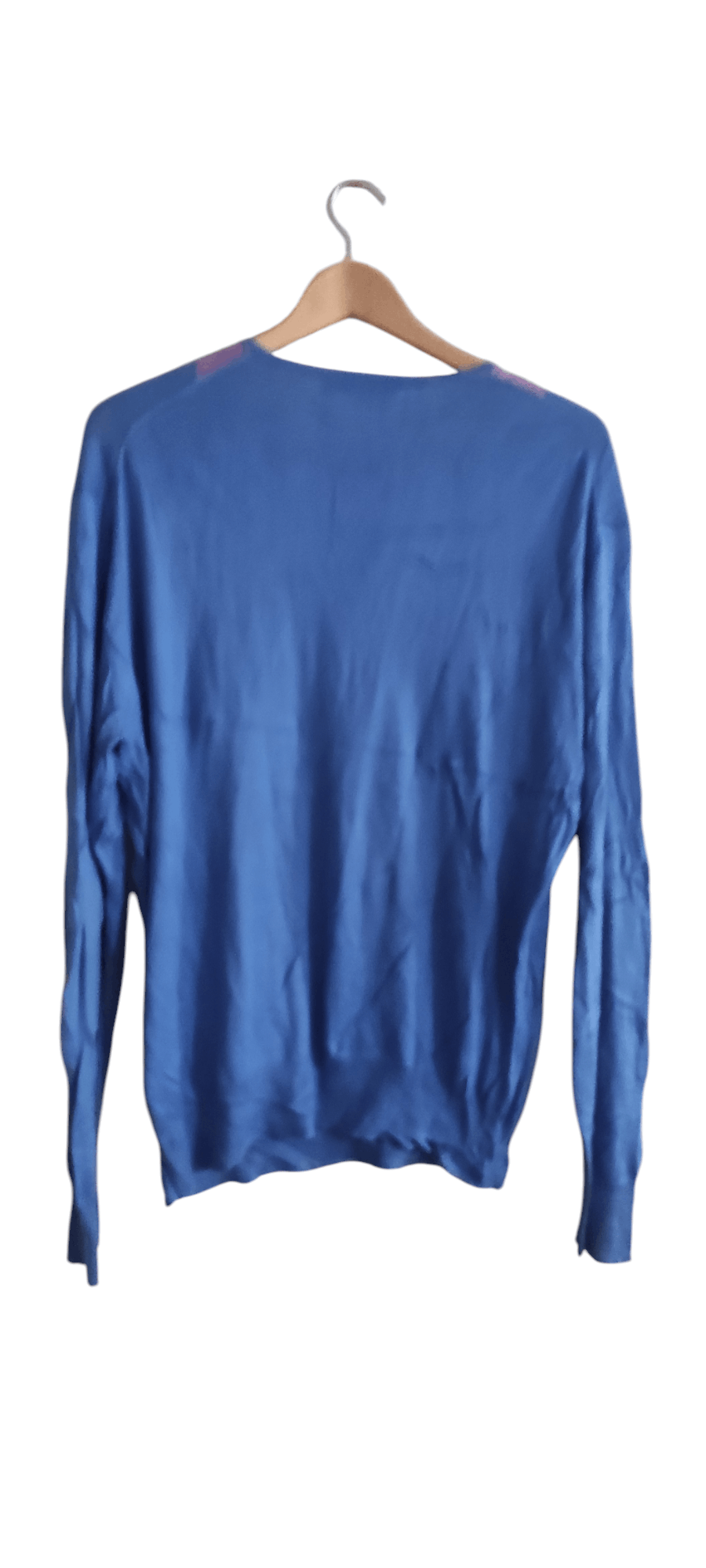 Carolina Herrera Carolina Herrera V Neck Ribbed Knit Slim Fit Argyle Pullover Size US M / EU 48-50 / 2 - 3 Thumbnail
