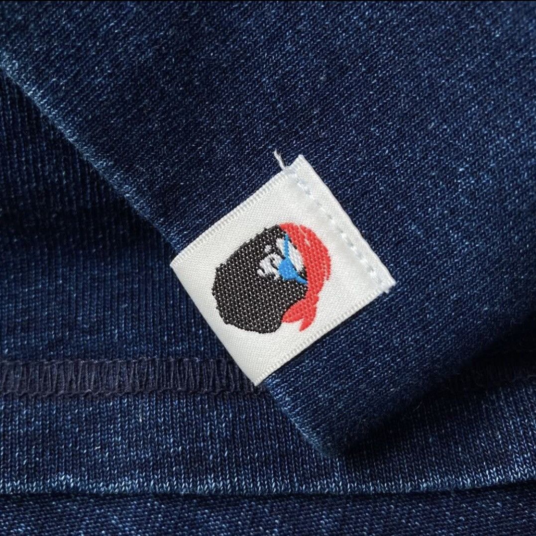 Bape Bape Pirate Store Aoyama Indigo L/S Tee Size US L / EU 52-54 / 3 - 4 Thumbnail