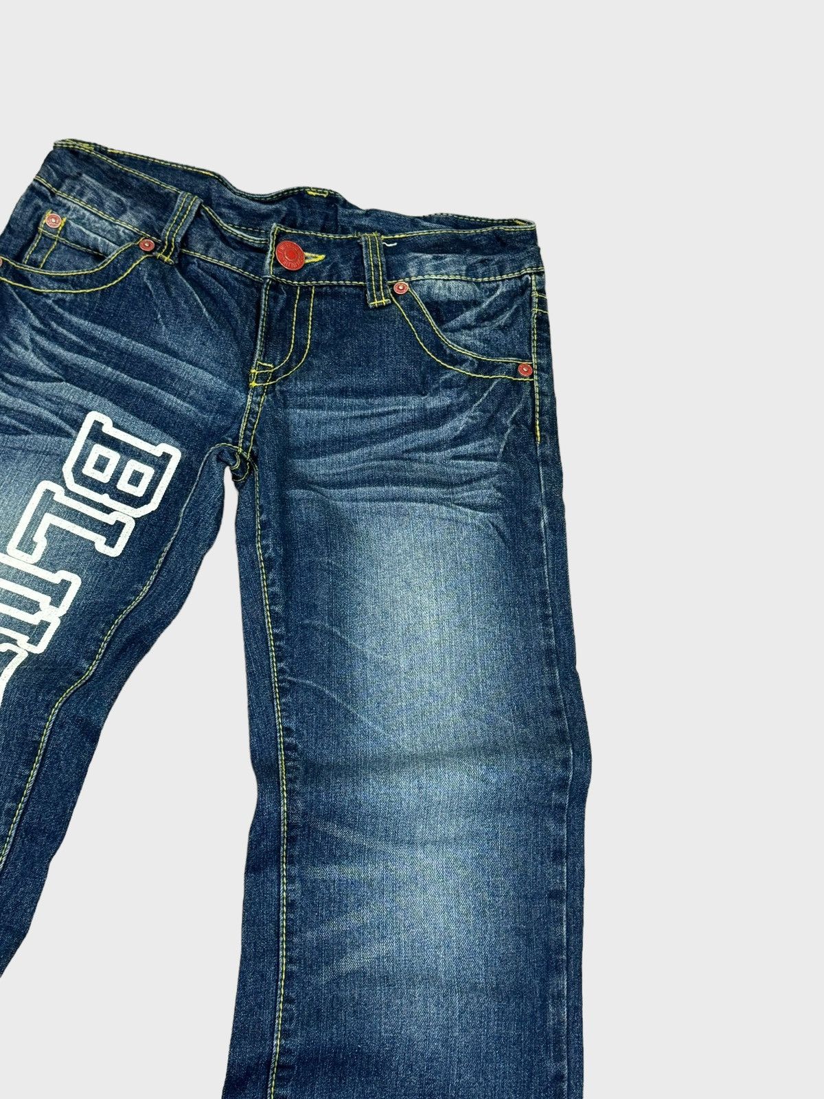Japanese Brand BLUE MOON BLUE Printed Design Low Rise Denim Pants Size US 30 / EU 46 - 5 Thumbnail