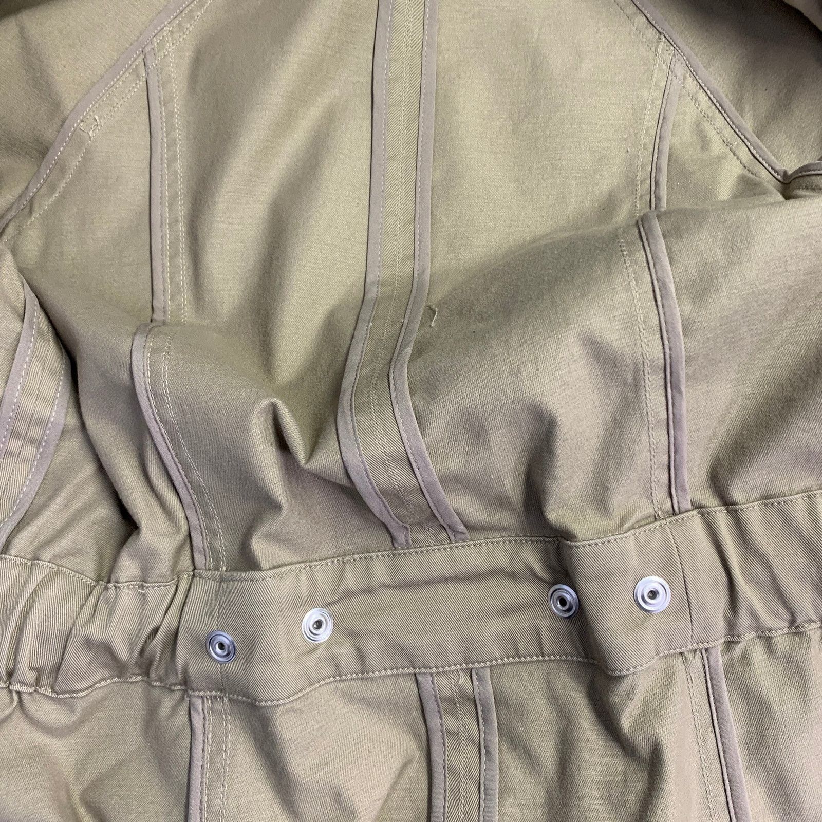 Veronica Beard Tan Black Cotton Blend Contrast Trim Zip Snaps Twill Jacket Size S / US 4 / IT 40 - 8 Thumbnail