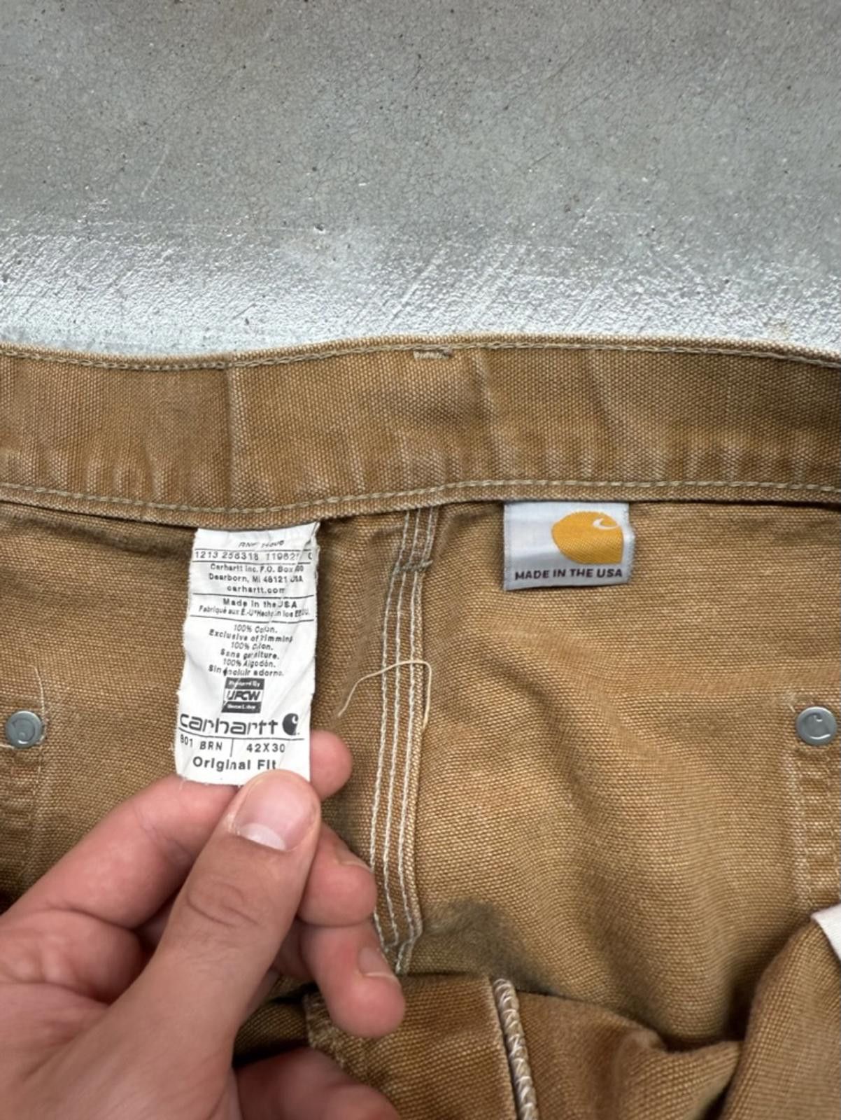 Carhartt Vintage 90s Carhartt Faded Double Knee Carpenter Pants Size US 40 / EU 56 - 4 Thumbnail