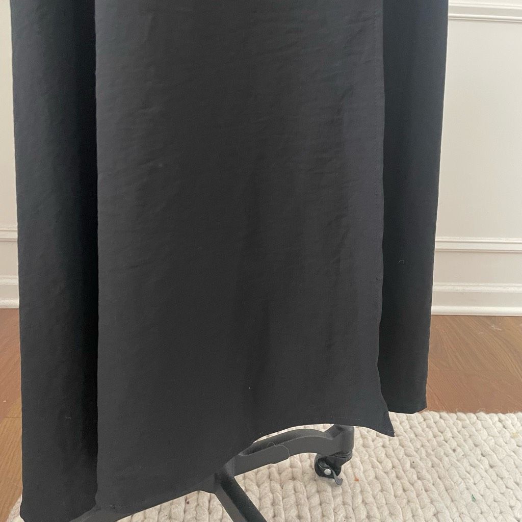 Shein SHEIN Black Shoulder Tie Midi Dress Smocked Back M 6 Size M / US 6-8 / IT 42-44 - 6 Thumbnail