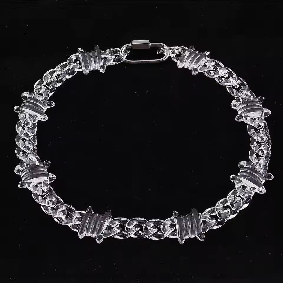 Other Rock Punk Transparent Acrylic Thorns Chain Necklace Size ONE SIZE - 1 Thumbnail