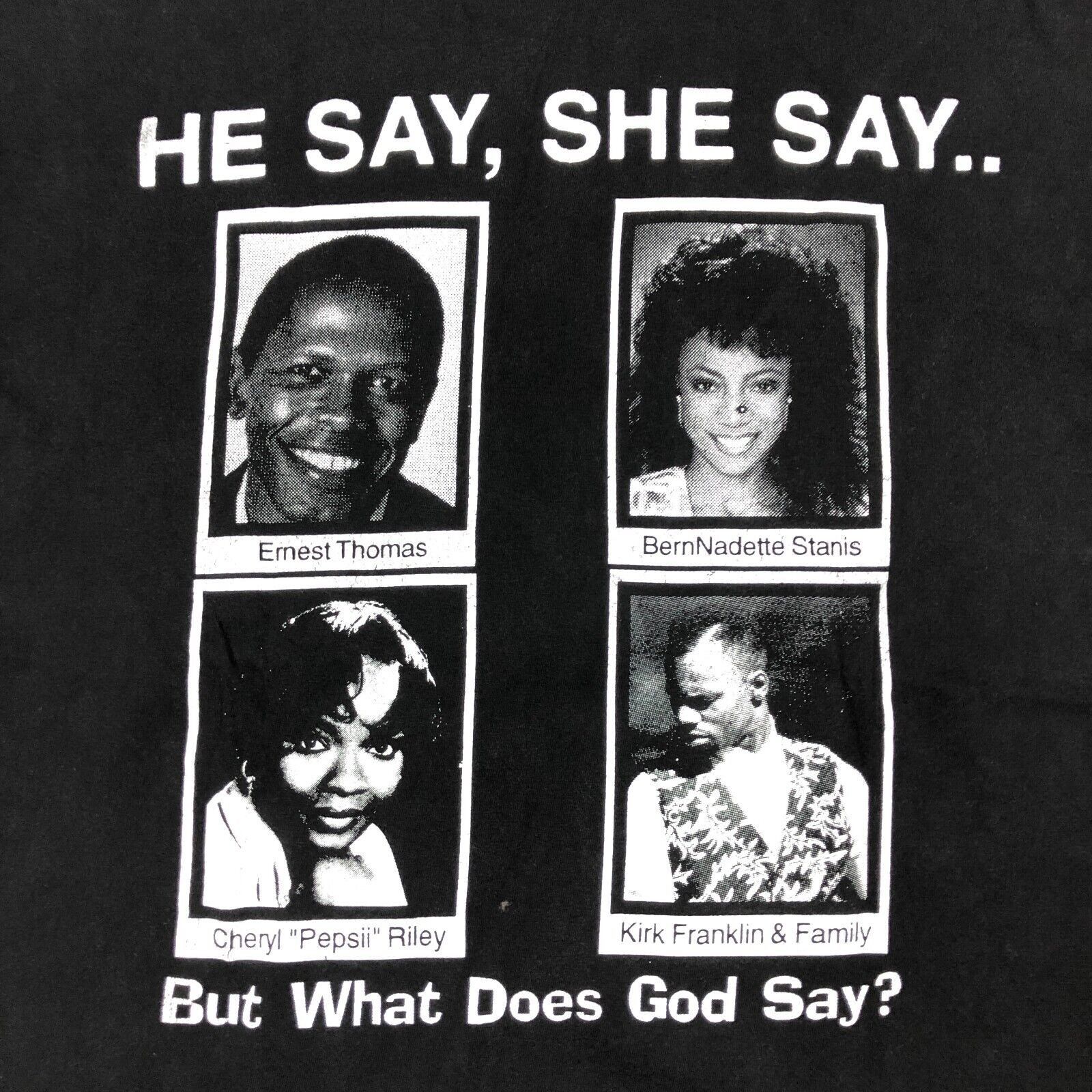 Vintage 2004 He Say She Say But What Does God Say Movie Tee Size XL Size US XL / EU 56 / 4 - 5 Thumbnail