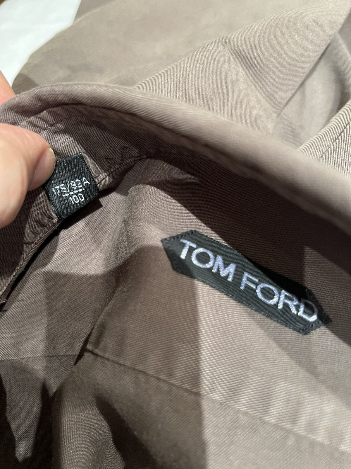 Tom Ford TOM FORD Long Sleeves Brown Shirt 15.3/4 40 100% LYOCELL Size US M / EU 48-50 / 2 - 10 Thumbnail