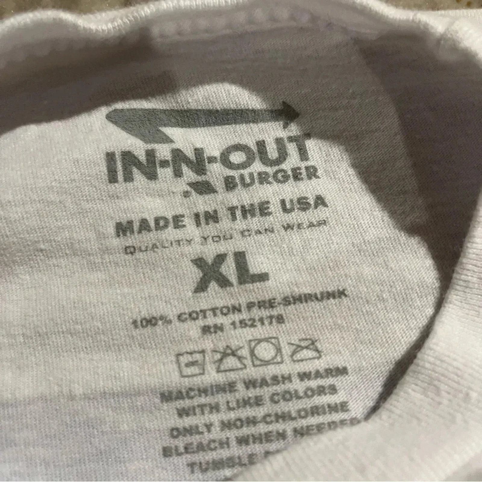 Other In-N-Out Burger California White Short Sleeve XL T-Shirt Size US XL / EU 56 / 4 - 4 Thumbnail