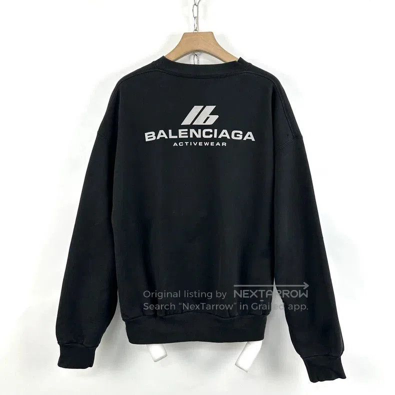Balenciaga Balenciaga Black Reflective Logo Sweatshirt. Size US M / EU 48-50 / 2 - 2 Thumbnail