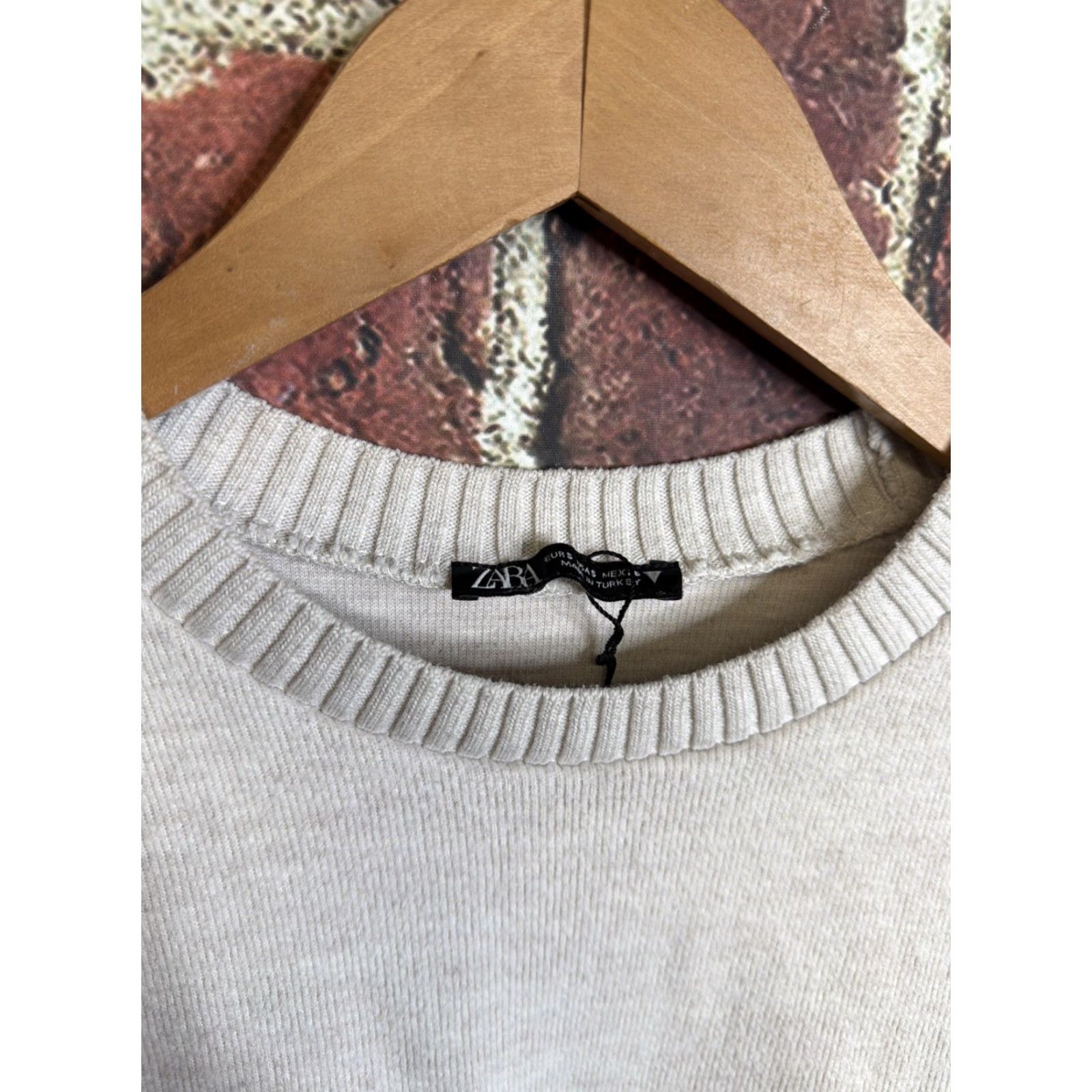 Zara Zara Women's Gray Cropped Sweater Size S Long Sleeve Knit Pullover Clothing Size S / US 4 / IT 40 - 2 Thumbnail