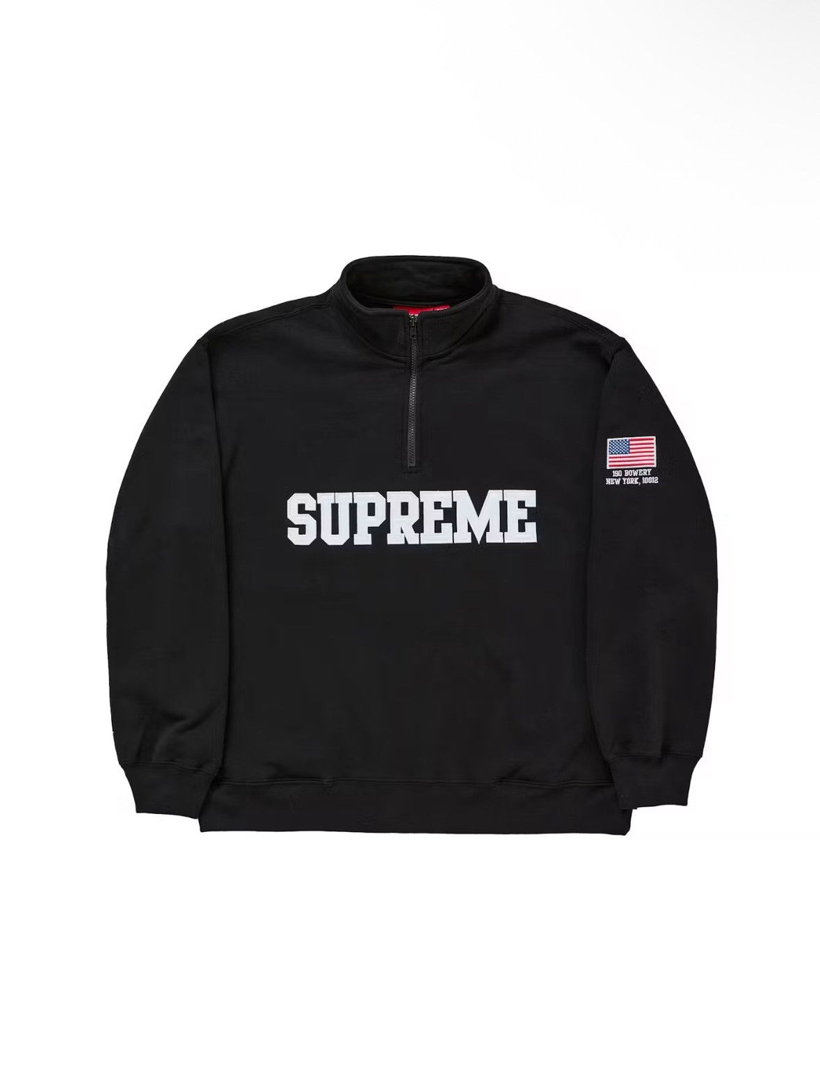 Supreme Supreme Shop Flag Half Zip Pullover USA Black Size US XL / EU 56 / 4 - 2 Thumbnail