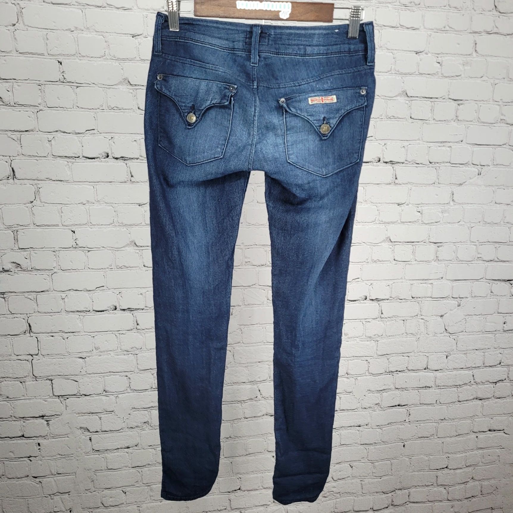 Hudson Hudson Blue Denim Skinny Jeans Low Rise Lightweight Stretch USA 25 25x32 Size 42" / US 20 - 2 Thumbnail