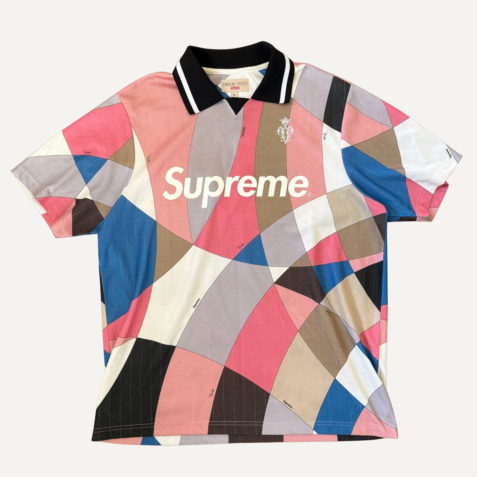 Supreme Supreme Jacquard Rib Football Jersey Pink Size