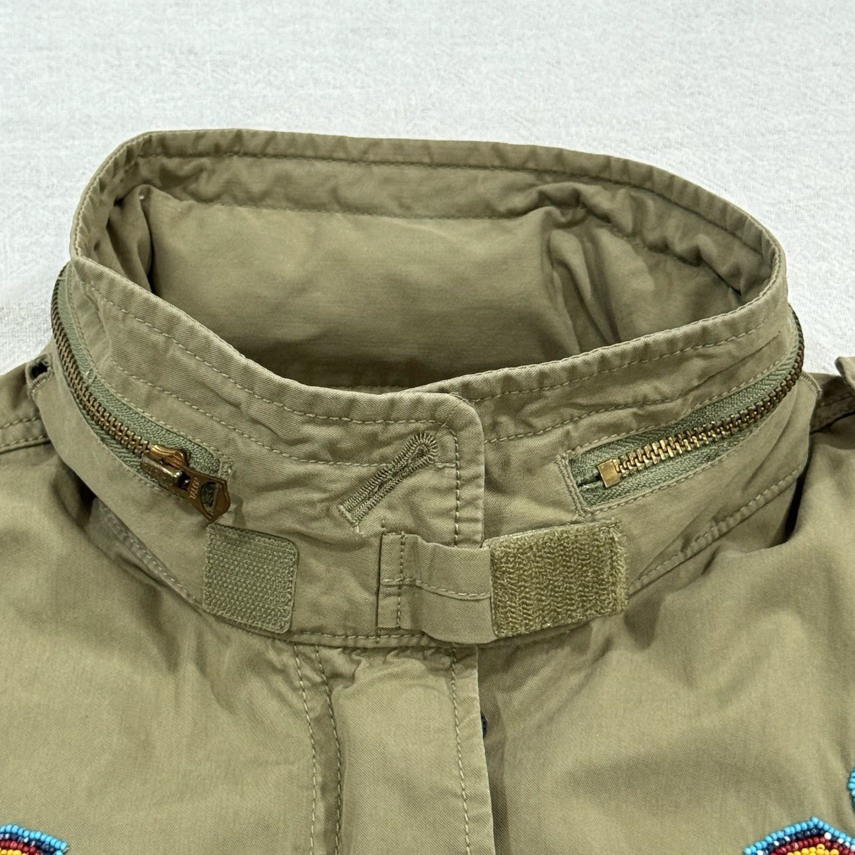 Ralph Lauren VINTAGE Ralph Lauren Women’s Military M65 Field Jacket Beaded Packable Green Medium Denim & Supply Skull Womens Jacket Size L / US 10 / IT 46 - 5 Thumbnail