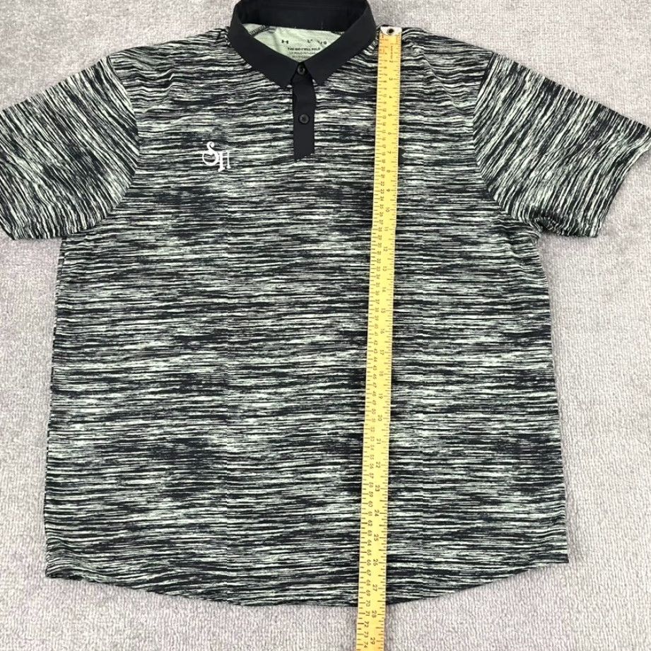 Under Armour VINTAGE UNDER ARMOUR Polo Shirt Mens Large ISO-CHILL Golf Performance Sport Green Black Size US L / EU 52-54 / 3 - 7 Thumbnail