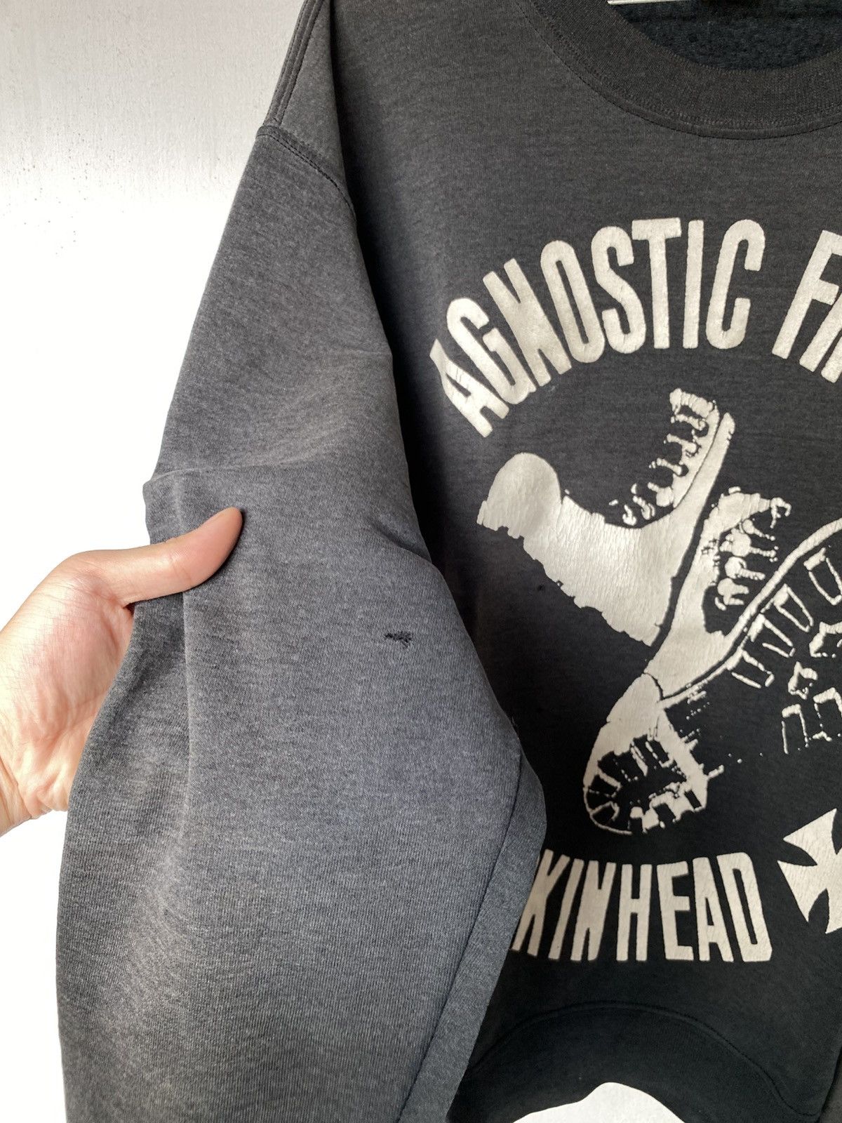 Band Tees × Vintage 00s Agnostic Front Skinhead Sweatshirt Size US M / EU 48-50 / 2 - 9 Thumbnail