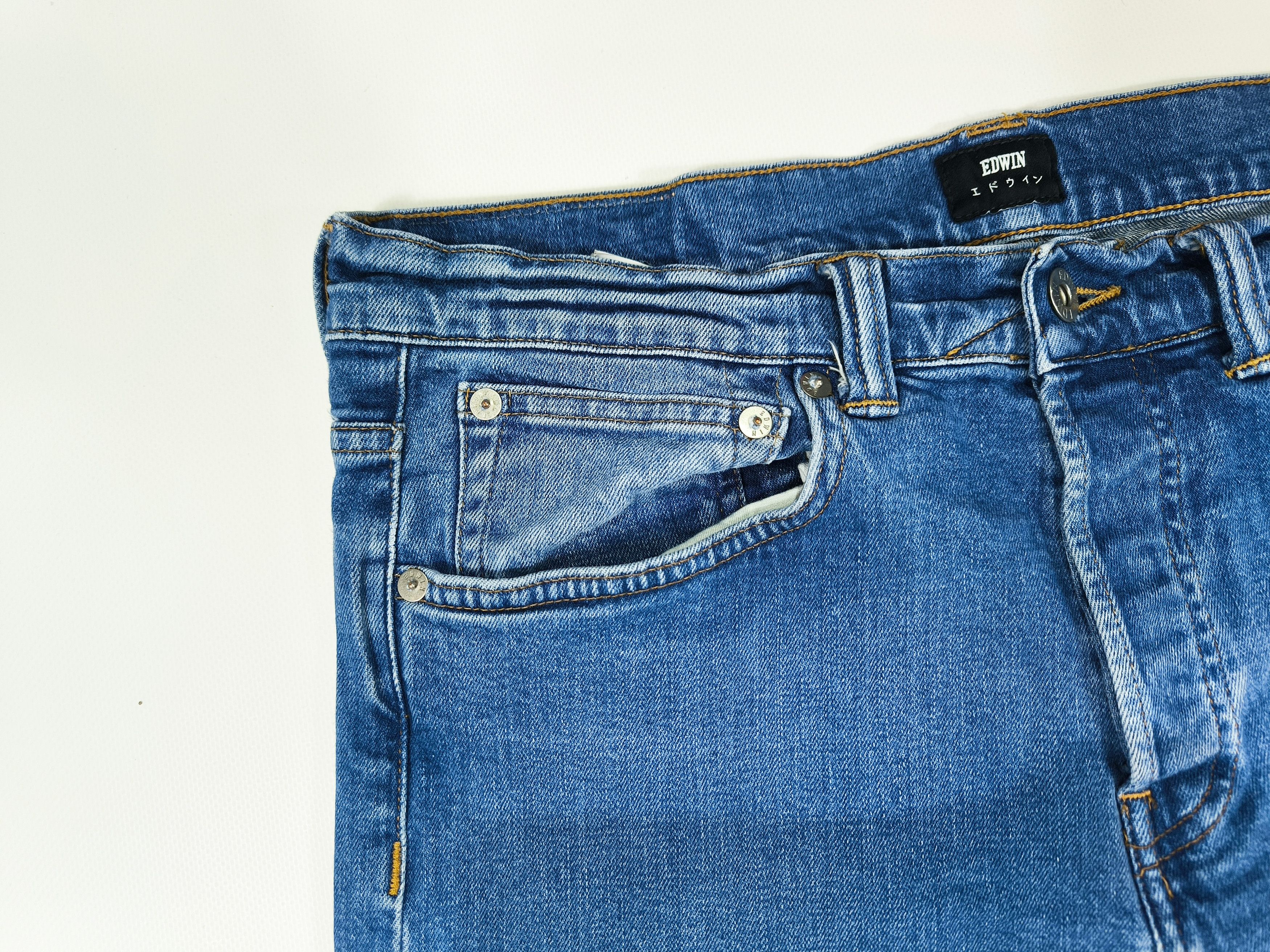 Edwin Edwin ED-80 Slim Fit Tapered Blue Denim Jeans Size W32 L32 Size US 32 / EU 48 - 3 Thumbnail