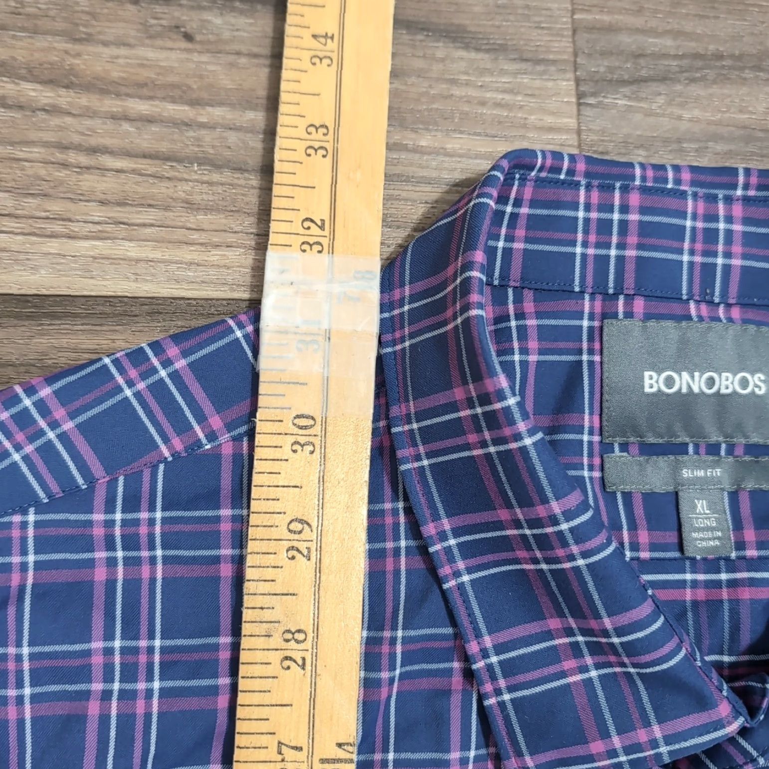 Bonobos Bonobos Performance Shirt Slim XL Long Sleeve Plaid Button-Up Men’s Multicolor Blue Purple Size US XL / EU 56 / 4 - 3 Thumbnail