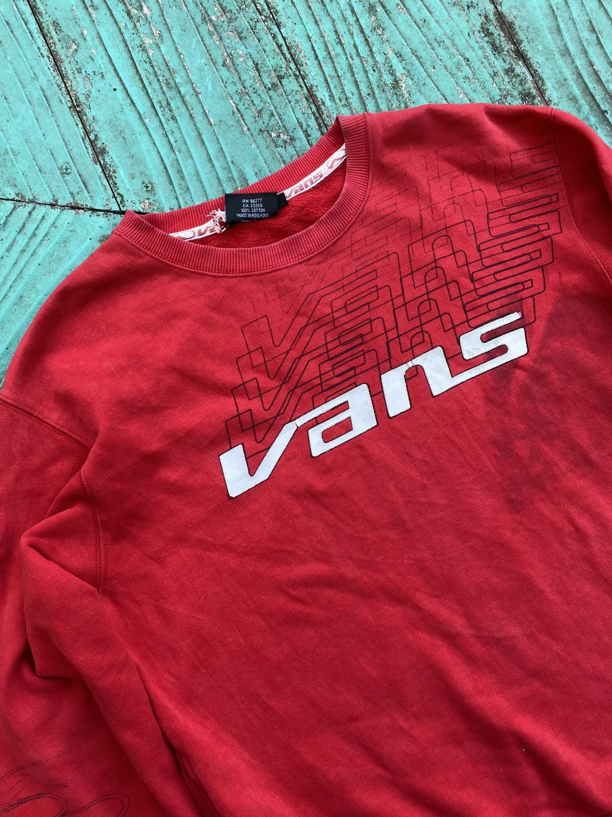 Vans Vans 90s vintage red sweatshirt Size US XL / EU 56 / 4 - 7 Thumbnail