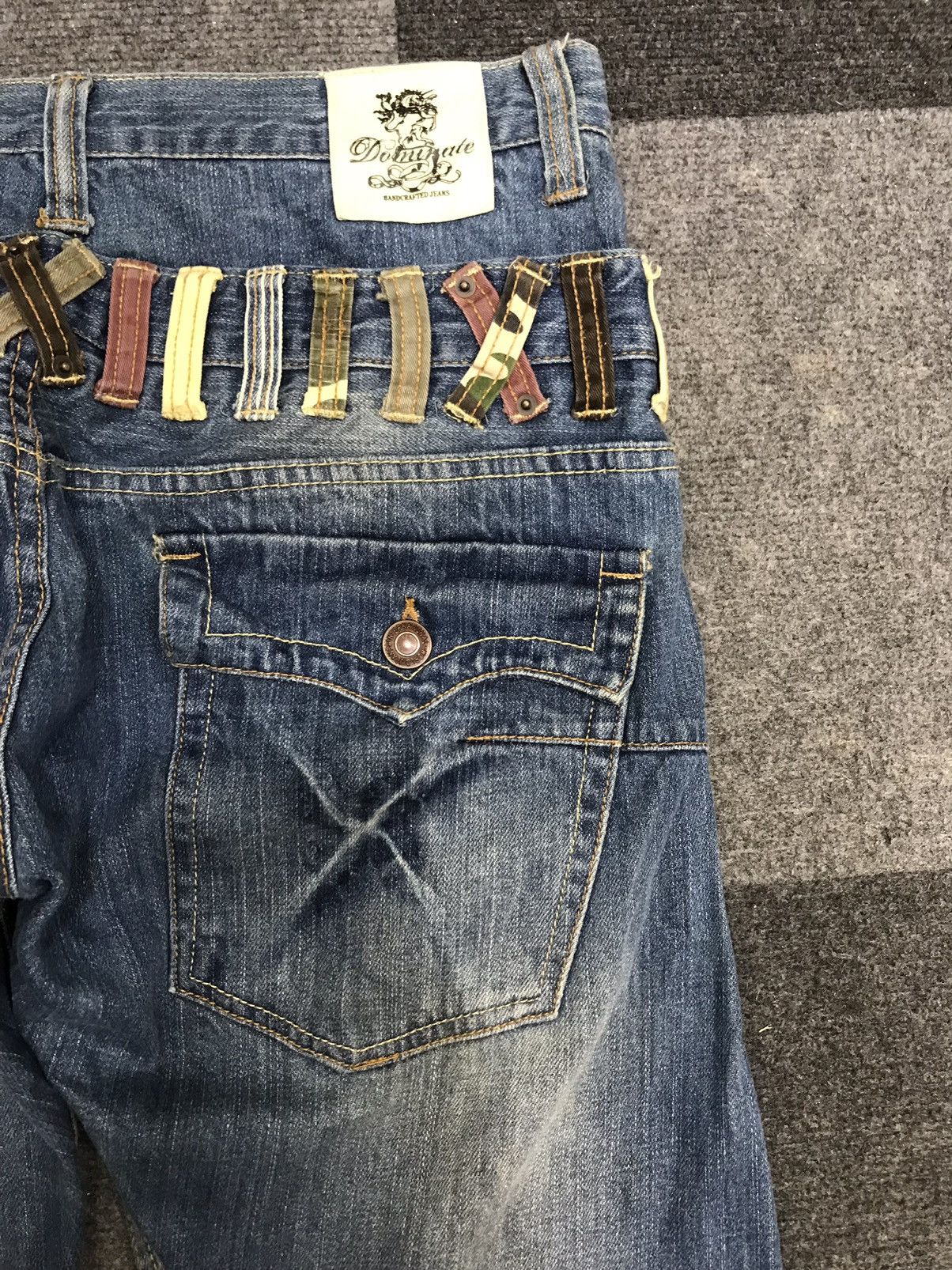 Japanese Brand 💥ARCHIVAL💥Dominate Double Waist Stone Wash Denim F450 Size US 34 / EU 50 - 13 Thumbnail