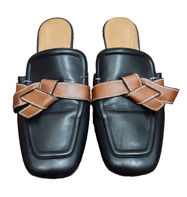 Loewe Loewe Black Gate Belted Leather Mule Size EU 39/US 9 Size US 9 / IT 39 - 2 Thumbnail