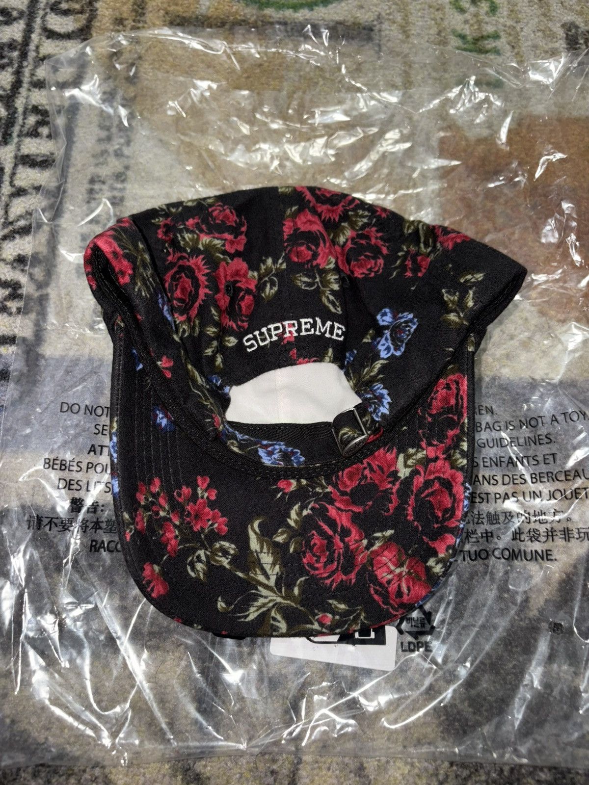Supreme Supreme Floral Flannel 6-Panel Hat Size ONE SIZE - 3 Thumbnail