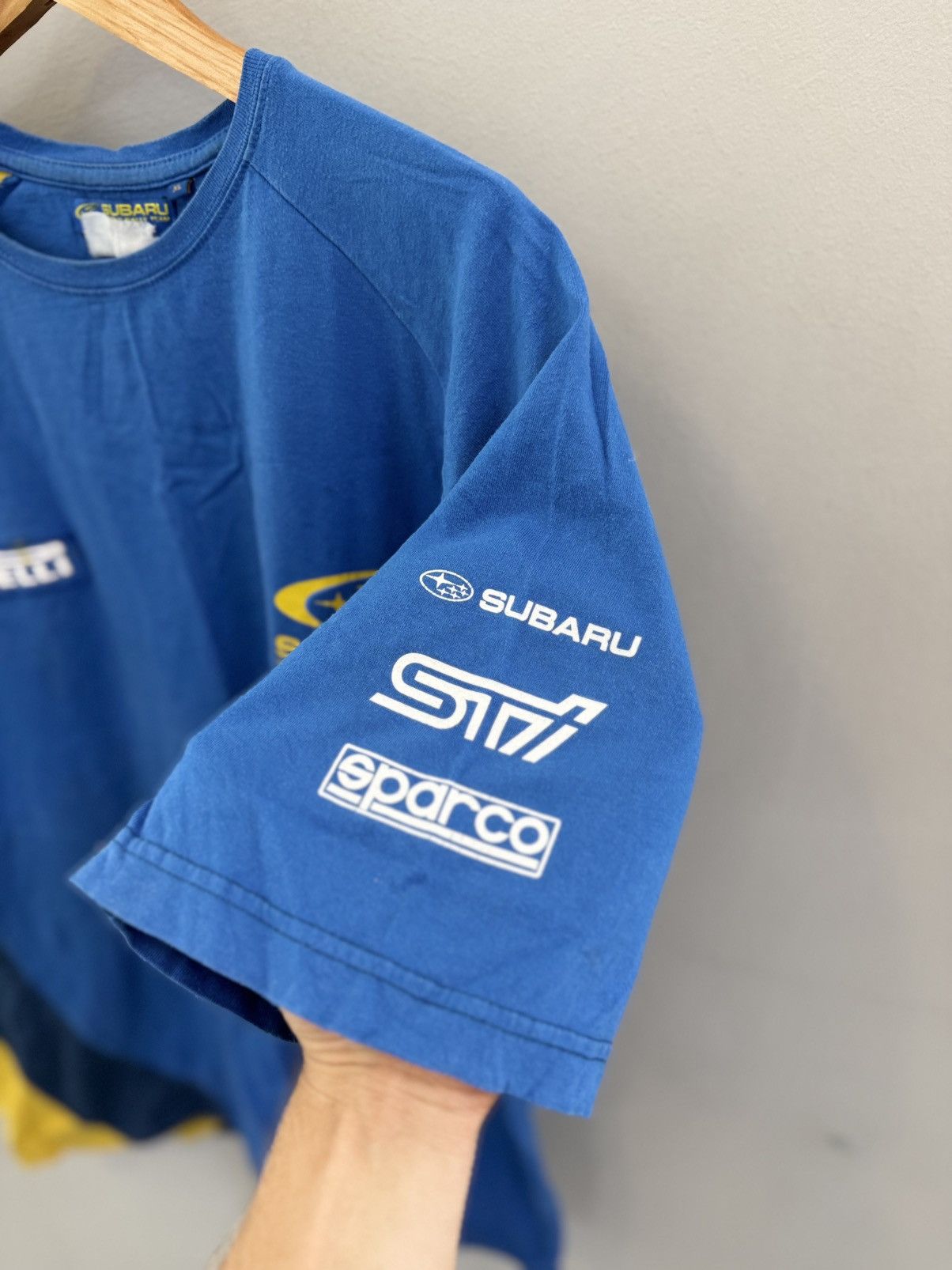 NASCAR Vintage Subaru T-Shirts Blue Racing Team Firelli Size US XL / EU 56 / 4 - 3 Thumbnail
