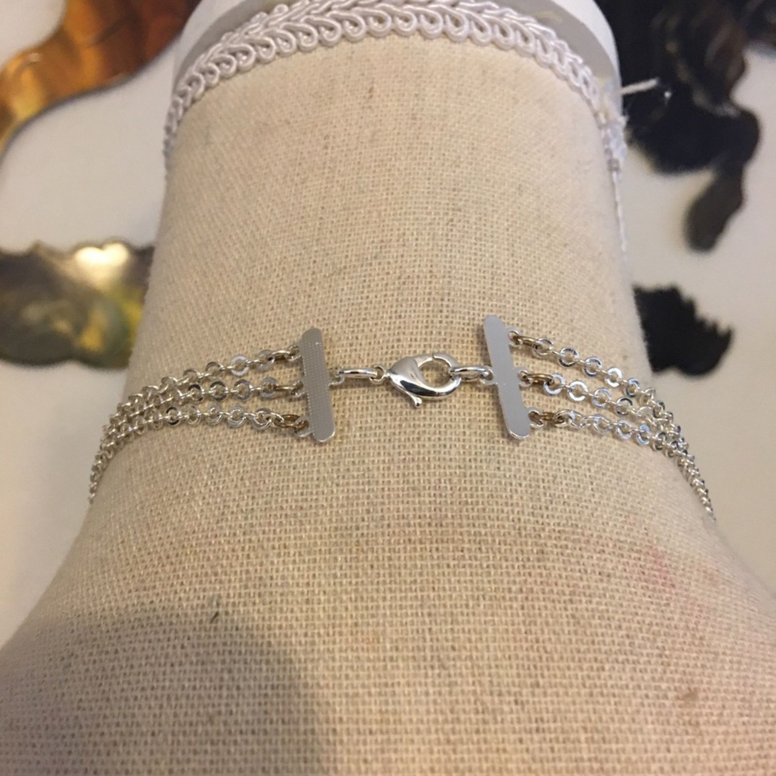 Jewelry Multi strand pearl bead silver chain necklace Size ONE SIZE - 5 Thumbnail