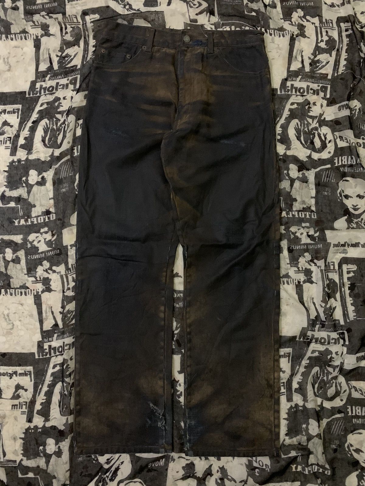 Japanese Brand 💥Japanese Avant Garde ADD’s Cloth Waxed Denim Size US 30 / EU 46 - 2 Thumbnail
