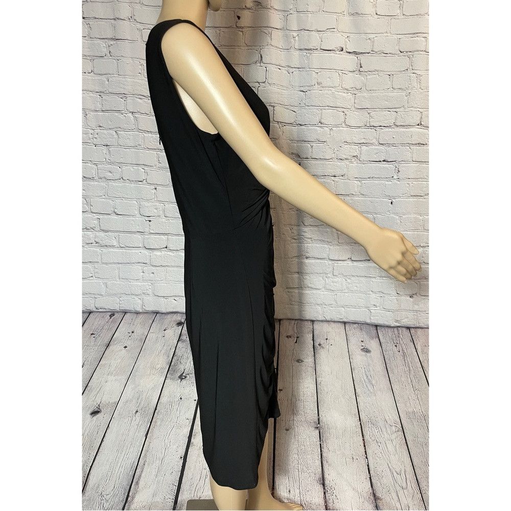 Vince Camuto NWT New Vince Camuto Ruched Body-Con Midi Sleeveless Black Size L / US 10 / IT 46 - 3 Thumbnail