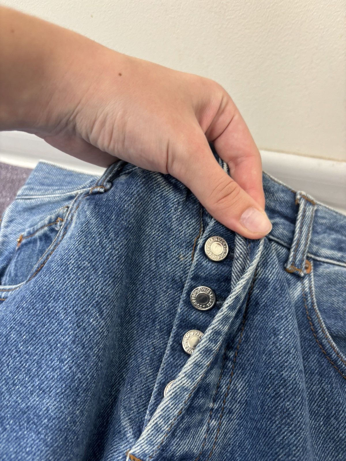 Levi's Vintage 90s Levi’s 501 Made In Usa Blue Hype Denim Jeans Size US 29 - 12 Thumbnail