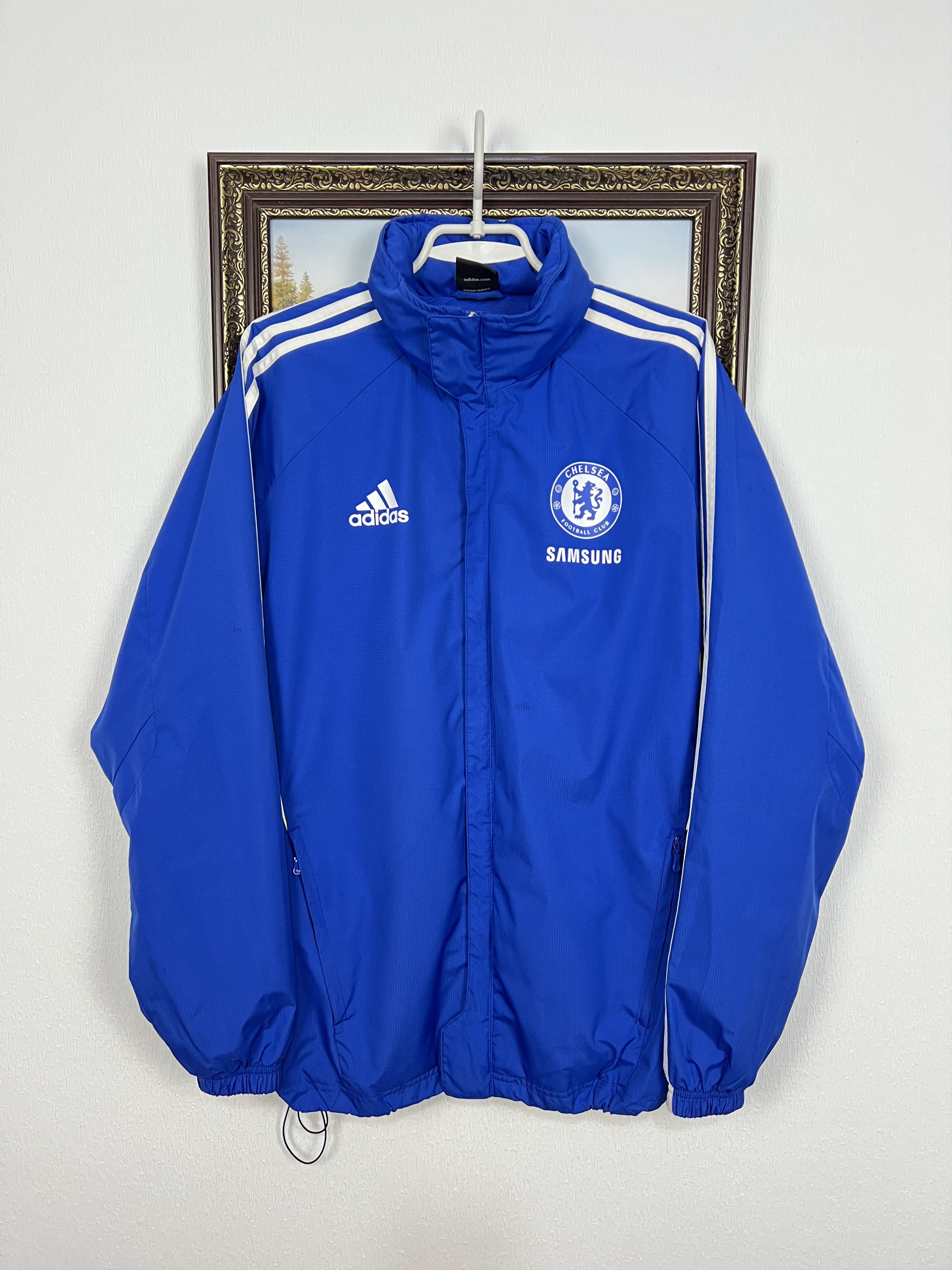 Jumper Chelsea Quarter Zip Vintage Adidas Chelsea Football Jacket