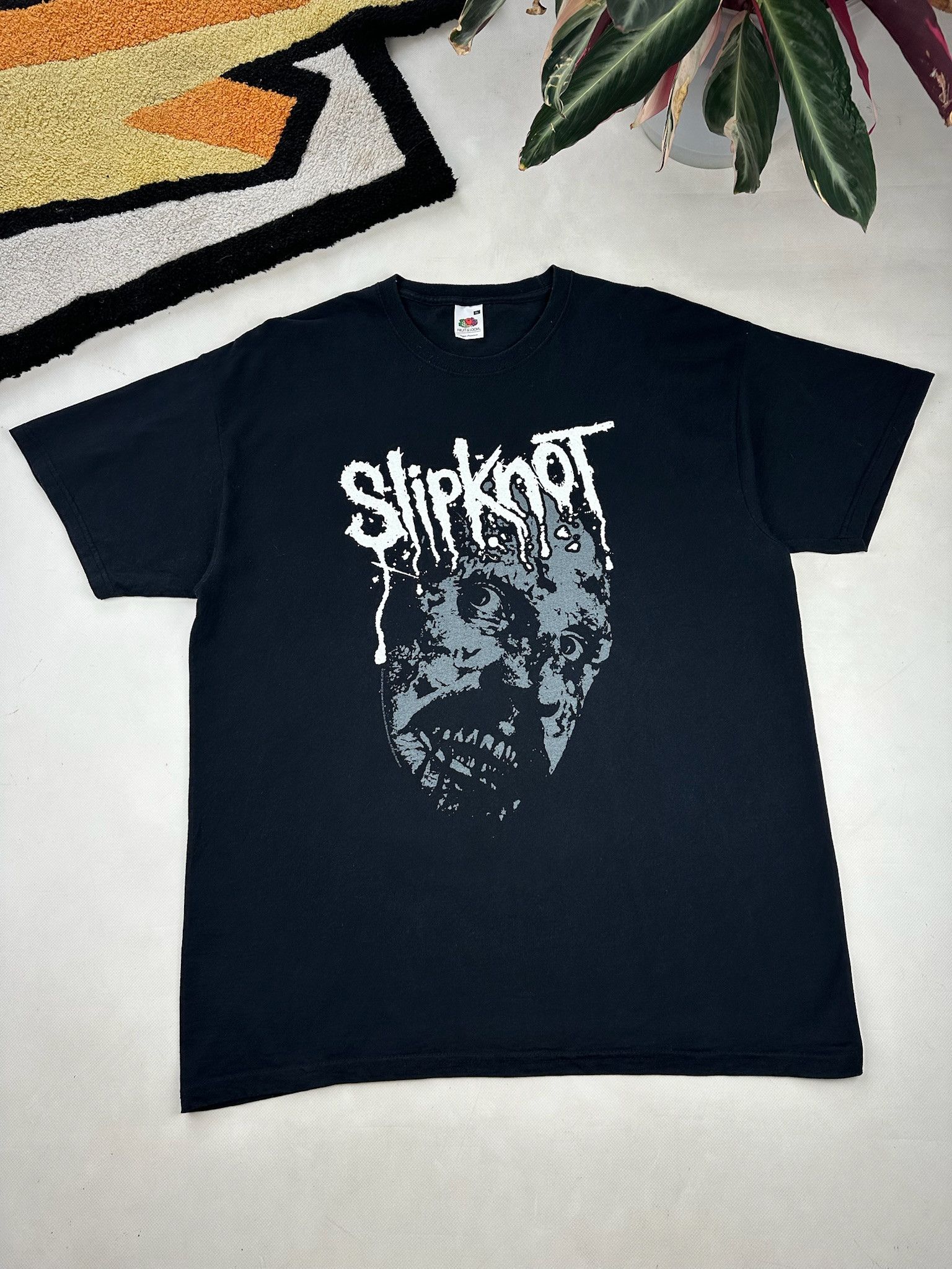 Pre-owned Band Tees Vintage Slipknot T-shirt Horror Face In Black