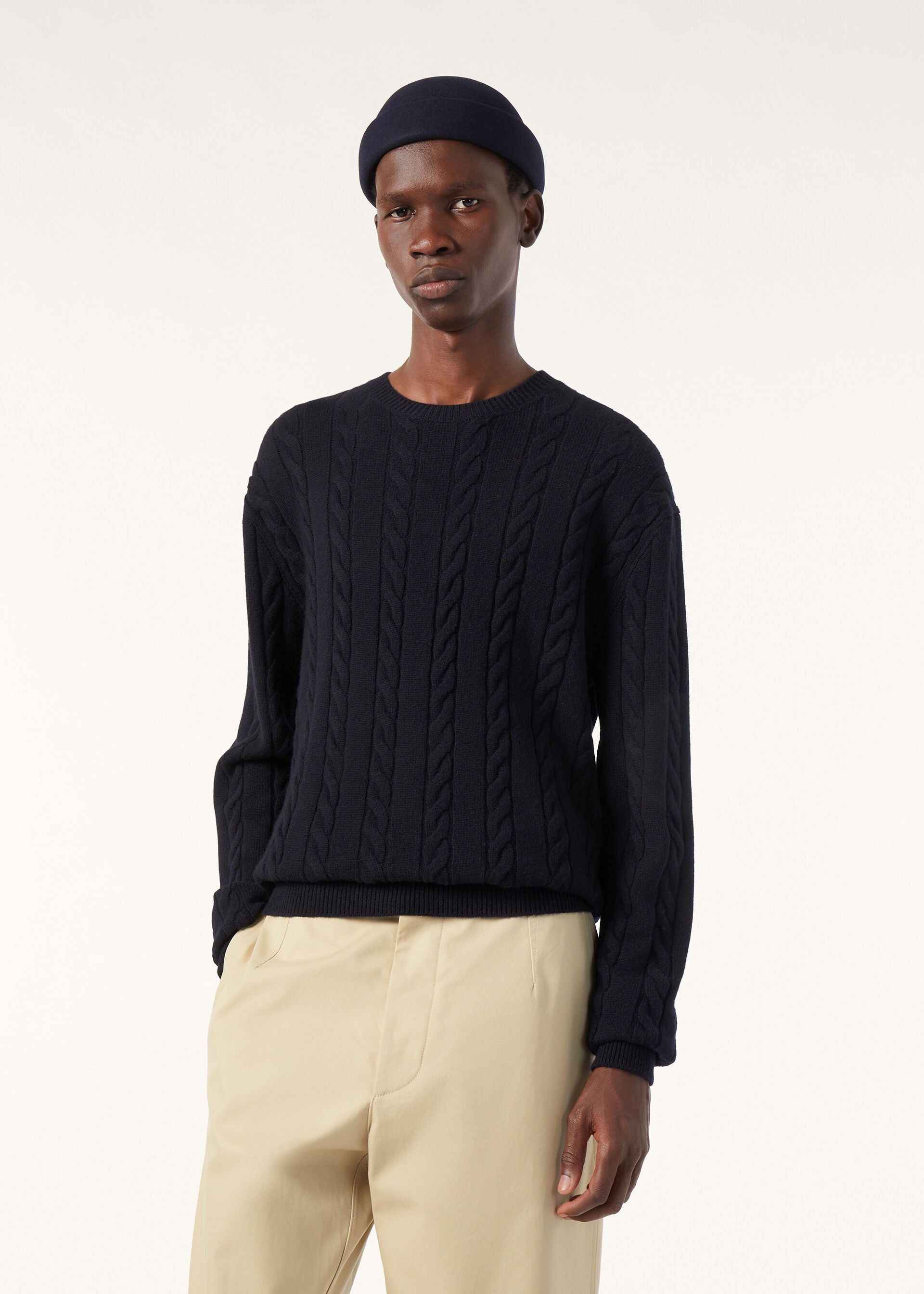 Loro Piana os11x0226 FAQ4517 Cedar Crewneck Sweater in Blue Navy Size US S / EU 44-46 / 1 - 4 Thumbnail