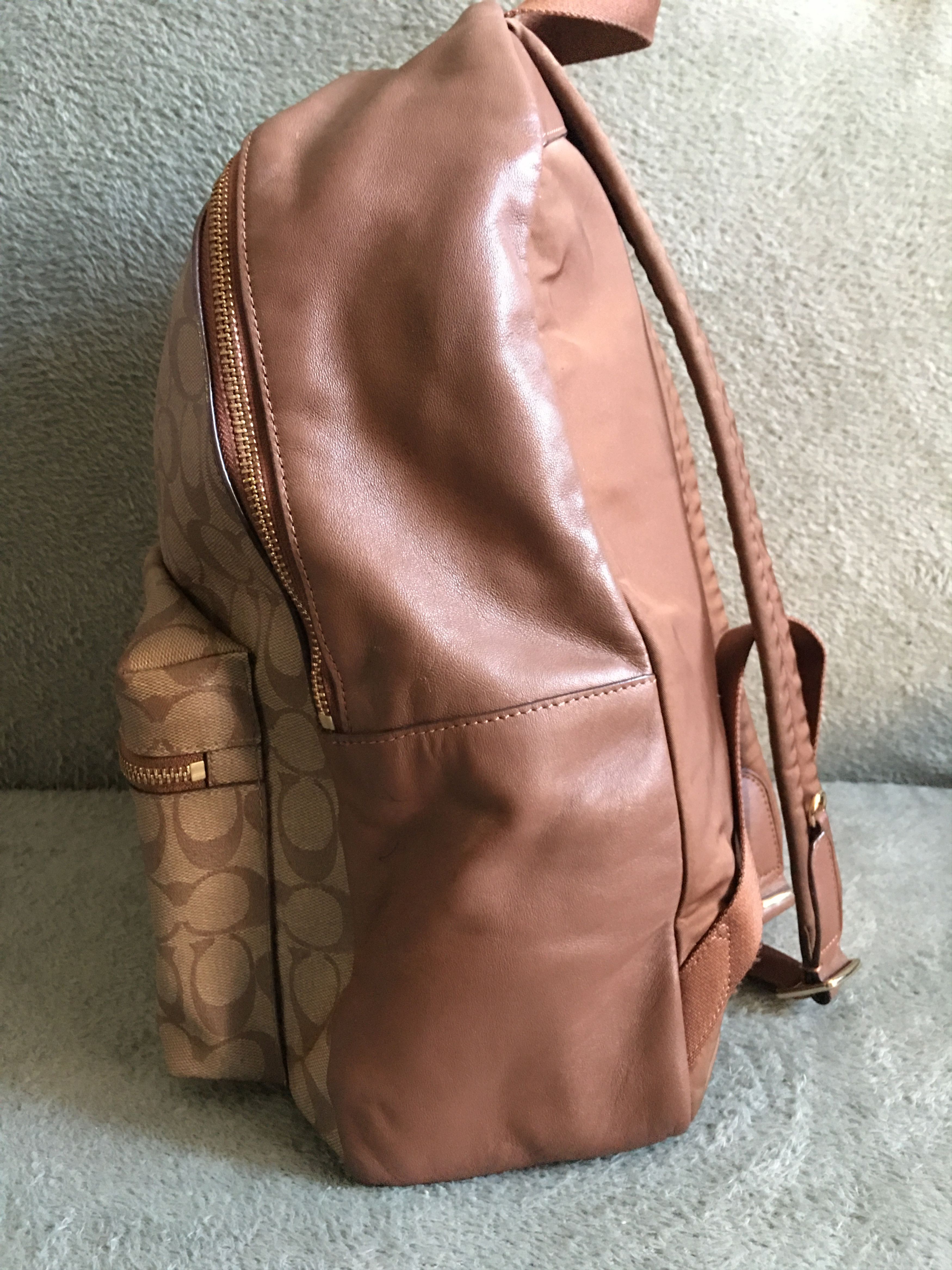 Coach Coach Charlie Signature Monogram Backpack Medium Size ONE SIZE - 3 Thumbnail