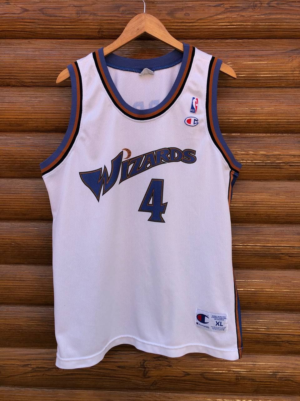Champion, Shirts, Vintage Champion Chris Webber Washington Wizards Nba  Basketball Jersey Sz 4