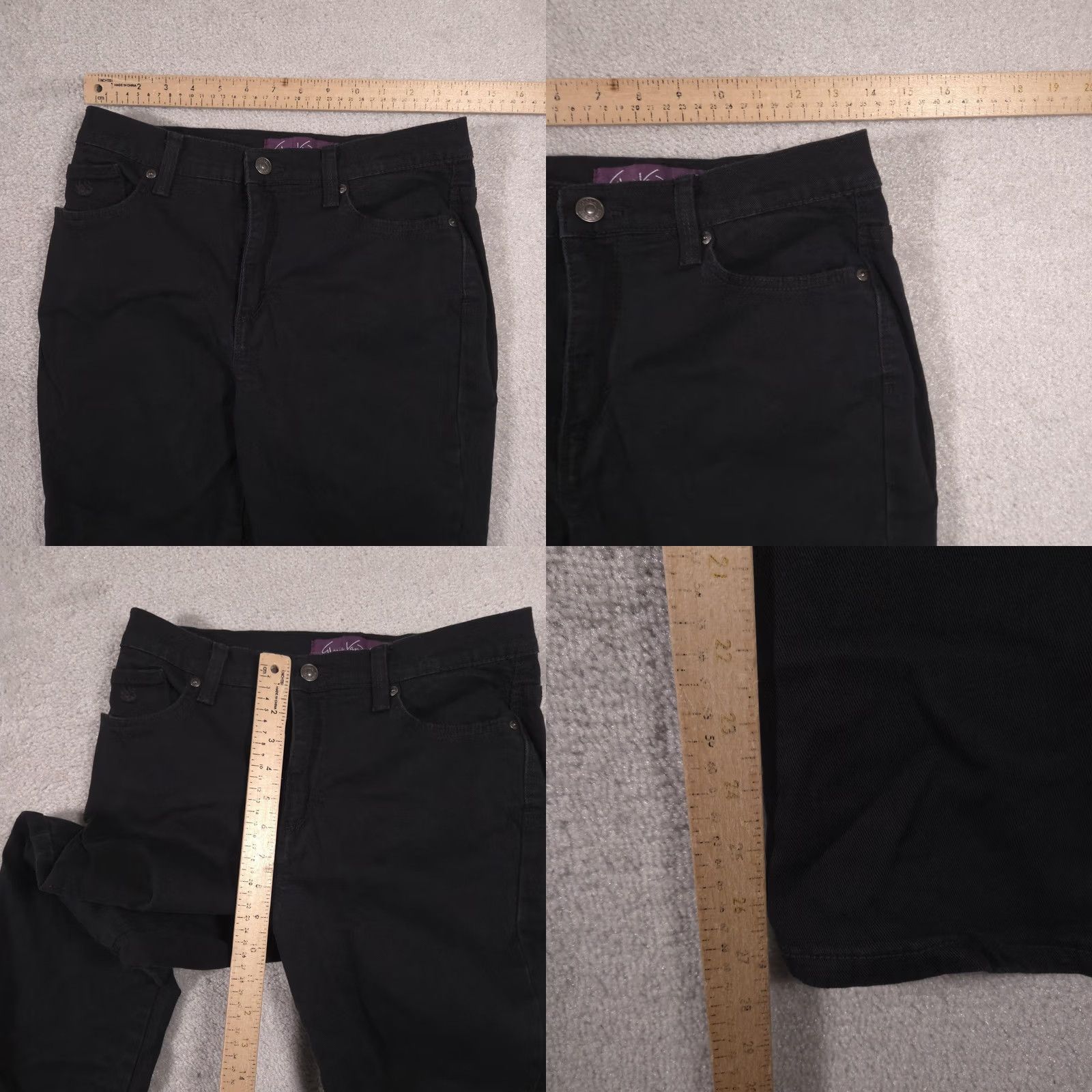 Gloria Vanderbilt Gloria Vanderbilt Amanda Jeans Womens 6P Short Black High Rise Tapered Stretch Size 28" / US 6 / IT 42 - 8 Thumbnail