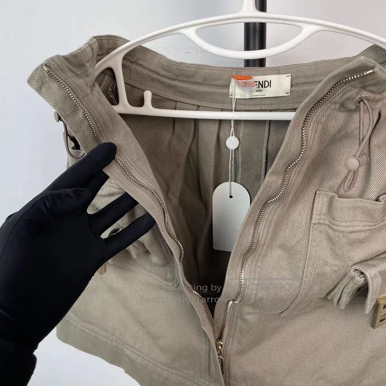 Fendi Fendi Military green pocketed half-skirt Size 24" / US 00 / IT 34 - 5 Thumbnail