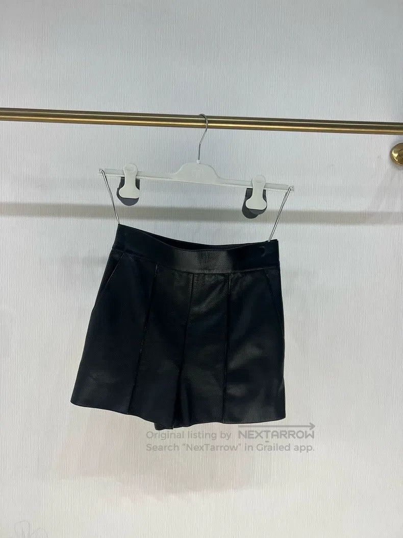 Hermes Full Leather Black Shorts
