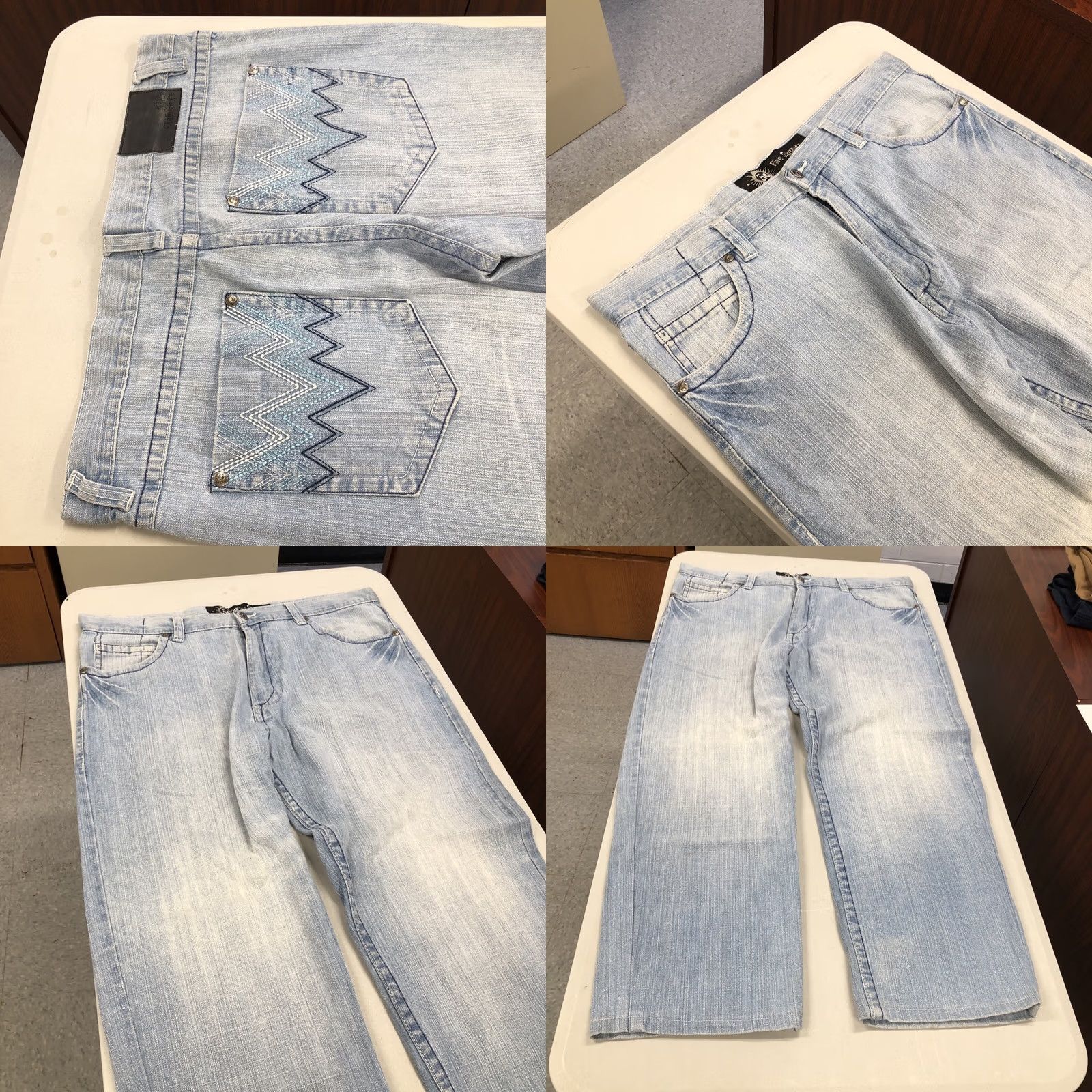 Element VINTAGE Five Elementz Jeans Men 40x28.5 Wide-Leg Baggy Hip Hop Skate Street Y2K Size US 40 / EU 56 - 8 Thumbnail